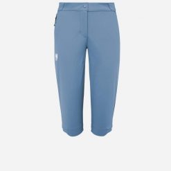 Spodenki turystyczne damskie Millet Ubic Stretch 3/4 Pant W regular fit. Niebieskie spodnie sportowe damskie Millet, bez wzorów, sportowe, trekkingowe. Za 349.00 zł.
