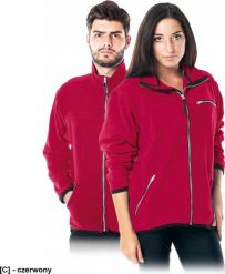 R.E.I.S. POLAR-HONEY - bluza, miły w dotyku krótko strzyżony polar, 100% poliester 290 g/m2, suwak, 3 zasuwane kieszenie - czerwony 3XL. Czerwone bluzy męskie R.E.I.S., m, bez wzorów, z polaru, bez kaptura. Za 74.50 zł.