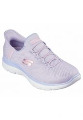 Buty Kobieta Skechers Summits fioletowy. Niebieskie obuwie sportowe damskie Skechers, bez wzorów, z materiału, na fitness i siłownię. Za 340.05 zł.