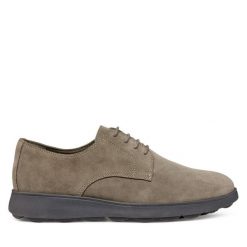 Półbuty Geox. Szare półbuty na co dzień męskie Geox, bez zapięcia. Za 449.99 zł.