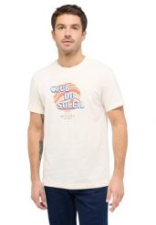 Męski T-Shirt Mustang Style Austin Whisper White 1016278 2013. Białe t-shirty męskie Mustang, m, bez wzorów, bez kołnierzyka. Za 69.99 zł.