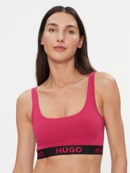 Hugo Biustonosz top Sporty Logo 50480172 Różowy. Czerwone biustonosze Hugo, bez wzorów, z bawełny. Za 89.99 zł.