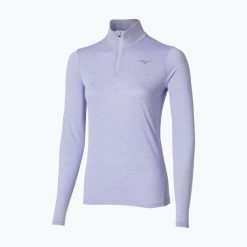 Bluza do biegania damska Mizuno Core Impulse Half Zip Tee. Niebieskie bluzy sportowe damskie Mizuno, xs, bez wzorów, z materiału, bez kaptura, do biegania. Za 129.99 zł.