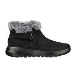 Botki zimowe damskie Skechers On-The-Go Joy First Glance buty ze skóry. Czarne obuwie sportowe damskie Skechers, bez wzorów, z materiału, trekkingowe. Za 269.00 zł.