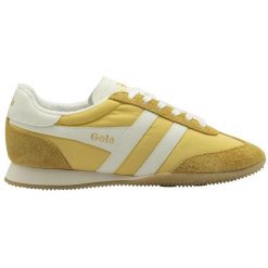 Damskie zamszowe buty sportowe Gola Sprinter. Białe obuwie sportowe damskie Gola, bez wzorów, z zamszu, do biegania. Za 420.50 zł.