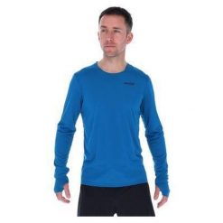 Bluza do biegania męska Inov-8 Performance Long Sleeve. Niebieskie bluzy męskie Inov-8, m, bez wzorów, bez kaptura. Za 209.99 zł.
