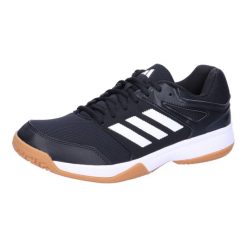 Damskie buty halowe adidas Speedcourt IH3158. Czarne obuwie sportowe damskie Adidas, bez wzorów, z materiału, do piłki ręcznej. Za 287.50 zł.