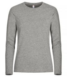 Clique Premium Fashion-T L/S Women - Premium damska koszulka z długim rękawem z. Szare t-shirty damskie CLIQUE, l, bez wzorów, z bawełny, bez kołnierzyka. Za 122.29 zł.