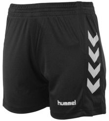 Damskie spodenki piłkarskie Hummel. Czarne szorty sportowe damskie Hummel, m, bez wzorów, z materiału, sportowe, do piłki nożnej. Za 270.99 zł.