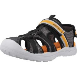 Sandały GEOX J VANIETT BOY Czarny. Czarne sandały męskie Geox, z syntetyku, bez zapięcia. Za 209.99 zł.