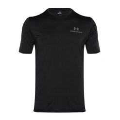 Koszulka treningowa męska Under Armour Rush Energy. Czarne buty sportowe męskie Under Armour, m, bez wzorów, bez kołnierzyka, bez ramiączek, na fitness i siłownię. Za 159.99 zł.