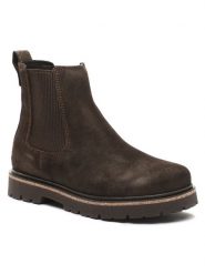 Birkenstock Sztyblety Highwood 1025756 Brązowy. Brązowe botki damskie Birkenstock, ze skóry, bez obcasa, na płaskiej podeszwie, bez zapięcia. Za 619.99 zł.