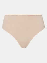 Tommy Hilfiger Stringi UW0UW05216 Beżowy. Brązowe stringi damskie Tommy Hilfiger, s, bez wzorów, z syntetyku. Za 79.99 zł.
