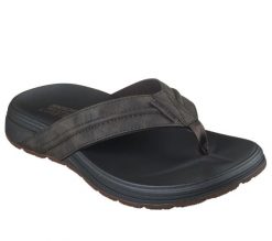Męskie PATINO MARLEE Sandały Brązowy. Brązowe sandały męskie Skechers, z materiału, bez zapięcia. Za 390.00 zł.