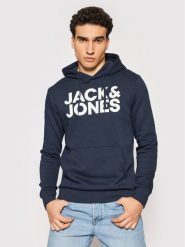 Jack & Jones Bluza Corp 12152840 Granatowy Blazer Fit. Niebieskie bluzy męskie Jack & Jones, m, bez wzorów, z syntetyku, bez kaptura. Za 159.99 zł.