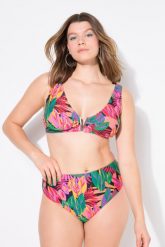 Damskie Figi od bikini figi wysoki stan nadruk dżungli. Zielone bikini damskie Ulla Popken, plus size, bez wzorów, plus size. Za 91.99 zł.