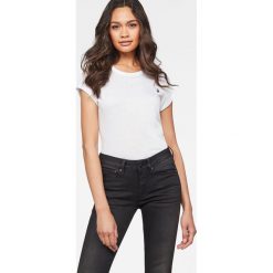 G-Star Raw - Top. Białe t-shirty damskie G-Star Raw, bez wzorów, z bawełny, retro, bez kołnierzyka. W wyprzedaży za 79.90 zł.