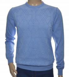 Sweter męski z bawełny elegancki bawełniany błękitny 100% bawełna 3XL XXXL. Niebieskie bluzy męskie Leccos, m, bez wzorów, z bawełny, bez kaptura. Za 99.00 zł.