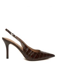 Guess Szpilki FLFPLS LEP05 Brązowy. Brązowe szpilki damskie Guess, z aplikacjami, ze skóry, bez obcasa, bez zapięcia. Za 679.99 zł.