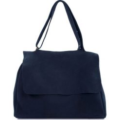 Skórzana torebka "Diane" w kolorze granatowym - 38 x 28 x 13 cm. Torby na ramię damskie marki Spéciale Maroquinerie. W wyprzedaży za 318.95 zł.