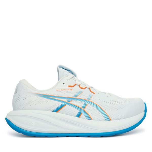 Buty do biegania Asics. Niebieskie obuwie sportowe damskie Asics, bez wzorów, do biegania. Za 659.99 zł.