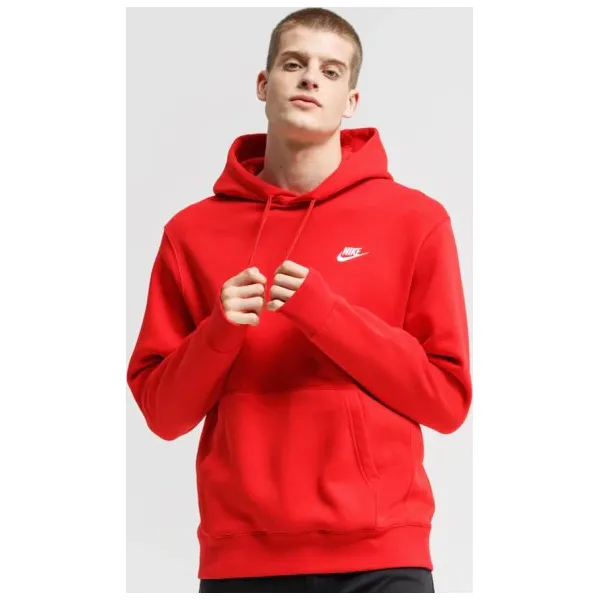 Nike Bluza M Nsw Club Hoodie Po Bb , czerwony, rozmiar XXL. Czerwone bluzy męskie Nike, m, bez wzorów, z bawełny, bez kaptura. Za 199.99 zł.