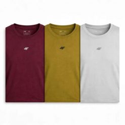 T-SHIRT MĘSKI 4F KOSZULKA LIMITOWANA KOMPLET ZESTAW 3 SZTUKI M M3947 SS26. Koszulki sportowe męskie 4f, m, bez wzorów, z bawełny, bez kołnierzyka, bez ramiączek, na fitness i siłownię. Za 113.50 zł.