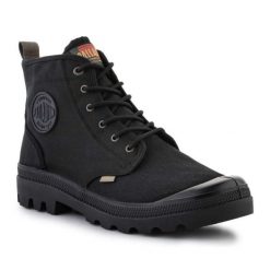 Buty Palladium Pampa Shade 75 U 77953-008-M czarne. Czarne trampki i tenisówki damskie bez wzorów, z tkaniny, militarne, bez zapięcia. Za 681.40 zł.