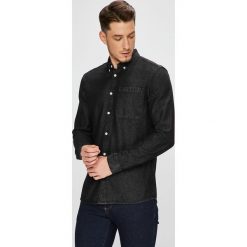 Review - Koszula. Czarne koszule męskie Review, z bawełny, button down, z długim rękawem. W wyprzedaży za 89.90 zł.