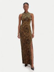 Guess Sukienka wieczorowa W6RK10 KA652 Beżowy Regular Fit. Brązowe sukienki damskie Guess, l, z aplikacjami, z syntetyku, wizytowe, bez kołnierzyka, bez ramiączek. Za 659.99 zł.