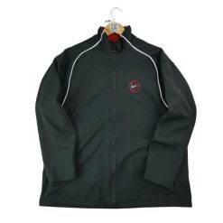 Second life - Męski klasyczny sweter z zamkiem do rozgrzewki - Jak nowy. Czarne bluzy męskie Nike, m, bez wzorów, bez kołnierzyka. Za 135.32 zł.