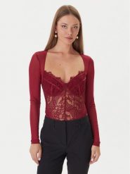 Bardot Body Farrah Lace 51150TB3 Bordowy. Czerwone body damskie Bardot, bez wzorów, z syntetyku. Za 399.99 zł.