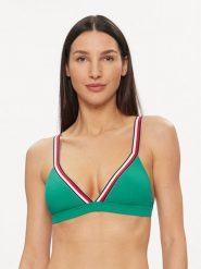 Tommy Hilfiger Góra od bikini UW0UW05290 Zielony. Zielone bikini damskie Tommy Hilfiger, l, bez wzorów. Za 129.99 zł.