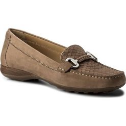 Mokasyny GEOX - D Euxo D D6245D 00032 C5004 Sand. Brązowe mokasyny damskie Geox, z nubiku. W wyprzedaży za 299.00 zł.