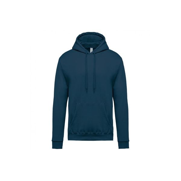 Bluza z kapturem Kariban. Niebieskie bluzy męskie KARIBAN, xs, bez wzorów, z bawełny, z kapturem. Za 155.00 zł.