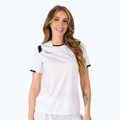 Koszulka treningowa damska Mizuno Premium Handball. Białe t-shirty damskie Mizuno, bez wzorów, sportowe, bez kołnierzyka. Za 66.99 zł.