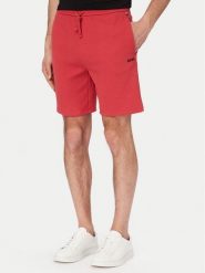 BOSS Szorty sportowe Waffle 50535884 Czerwony Regular Fit. Czerwone krótkie spodenki sportowe męskie Boss, m, bez wzorów, z syntetyku. Za 229.99 zł.