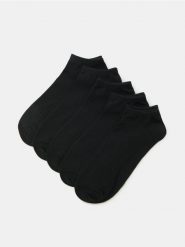 Skarpetki stopki 5pack - czarny. Czarne skarpety męskie Sinsay, bez wzorów. Za 9.99 zł.