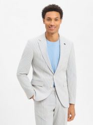 Finshley & Harding London kurtka modułowa - Brixdon Mężczyźni Slim Fit Sztuczne włókno niebieski|biały, 98. Białe kurtki męskie Finshley & Harding London, m, bez wzorów, z włókna, klasyczne, bez kaptura. Za 379.95 zł.