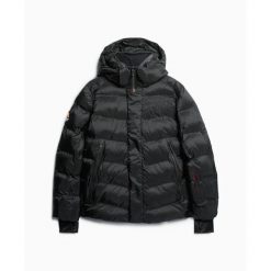 Kurtka narciarska Superdry. Czarne kurtki męskie Superdry., s, bez wzorów, z materiału, eleganckie, bez kaptura. Za 1,143.80 zł.