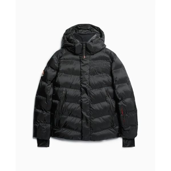 Kurtka narciarska Superdry. Czarne kurtki męskie Superdry., s, bez wzorów, z materiału, eleganckie, bez kaptura. Za 1,143.80 zł.