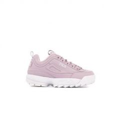 Buty do chodzenia damskie Fila Disruptor Low. Fioletowe obuwie sportowe damskie Fila, bez wzorów, z materiału, trekkingowe. W wyprzedaży za 272.00 zł.