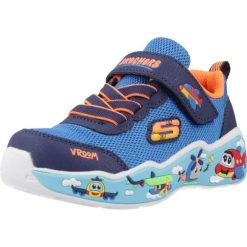 Buty SKECHERS PLAY SCENE Niebieski. Niebieskie trekkingi męskie Skechers, trekkingowe. Za 170.99 zł.