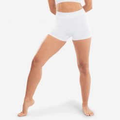Second Life - Spodenki bokserki sportowe damskie - Stan Zadowalający. Białe bokserki damskie STAREVER, m, bez wzorów, z elastanu. Za 14.99 zł.