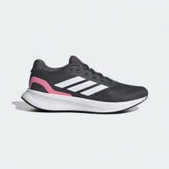 Buty Runfalcon 5 Running. Białe obuwie sportowe damskie Adidas, bez wzorów, do biegania. Za 259.00 zł.