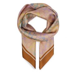 Chusta Coach. Brązowe szaliki i chusty damskie Coach, bez wzorów. Za 399.99 zł.