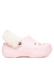 Crocs Klapki Classic Platform Fuzz Lined Clog 212854 Różowy. Czerwone klapki damskie Crocs, bez wzorów, z tworzywa sztucznego, bez obcasa. Za 309.99 zł.