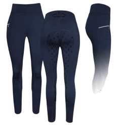 Legginsy jeździeckie z pełnym lejem JD ATTACK Cecile. Niebieskie legginsy damskie JD ATTACK, l, bez wzorów, z gumy. Za 452.40 zł.