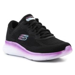 Buty Skechers Skech-Lite Pro-Stunning Steps W 150010-BKPR czarne. Czarne obuwie sportowe damskie bez wzorów, z materiału, na fitness i siłownię. Za 435.61 zł.