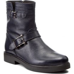 Botki BALDACCINI - 952000-D Granat Groch. Niebieskie botki damskie Baldaccini, ze skóry, bez obcasa. W wyprzedaży za 249.00 zł.